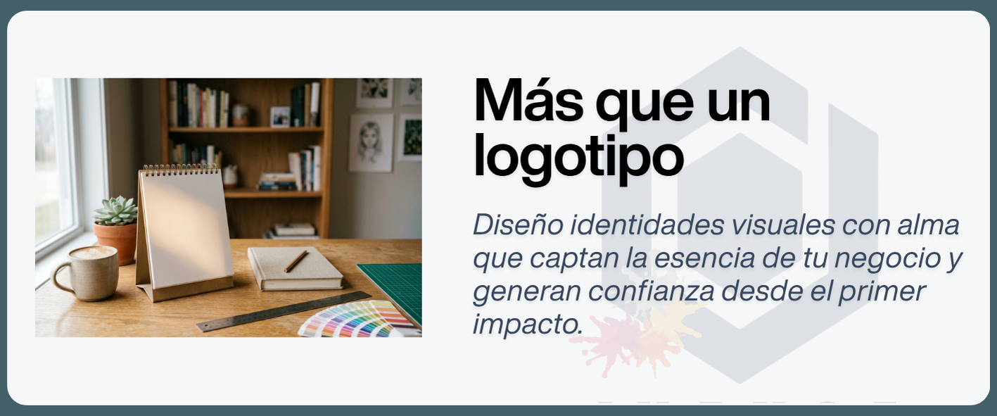 Diseño de identidad visual: identidades con alma que captan la esencia de tu negocio. Calendario de sobremesa sobre un escritorio de madera junto a una ventana.